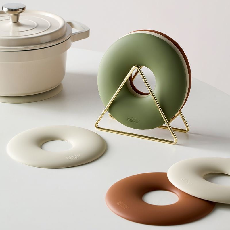 Creative Donut Coaster Desktop Silicone Coaster Pot Holder