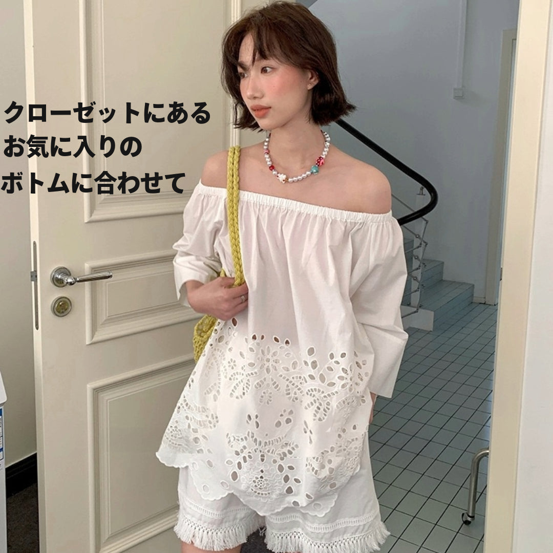 オフショルダーセットアップ 単品販売可