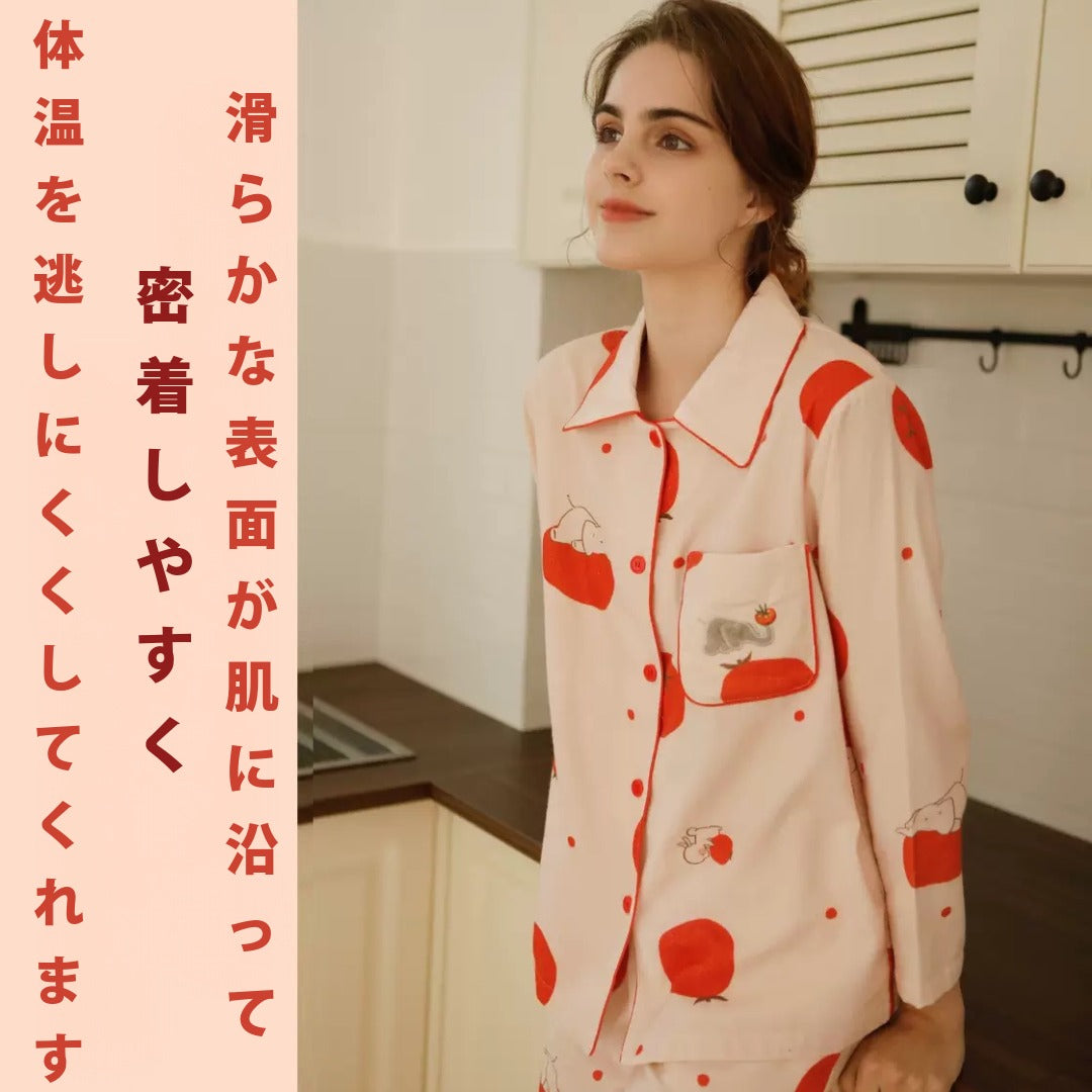 2025Winter 全面起毛 綿100% トマト&ぞうさん 日本製