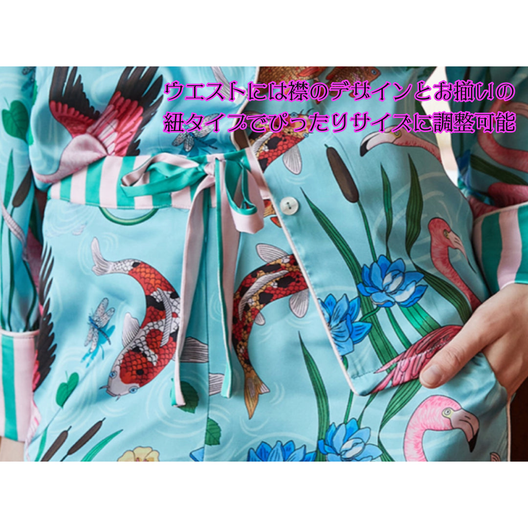 2025 New Ice Silk Flamingo Light Blue