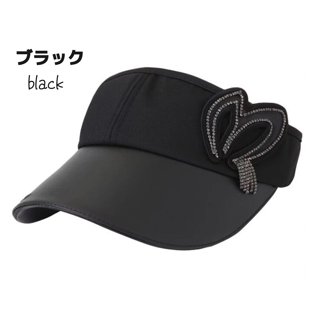 Visor for golf, sports, walking, all seasons, small face, keeps hair in place, removable ribbon on back, sun protection