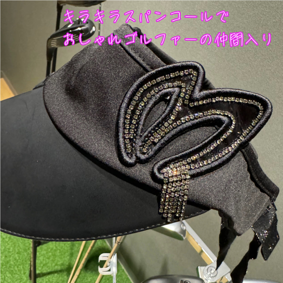 Visor for golf, sports, walking, all seasons, small face, keeps hair in place, removable ribbon on back, sun protection