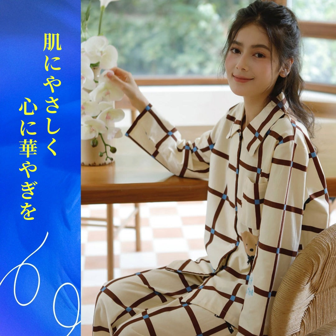 2025Winter 全面起毛 綿100% ワンポイントくまちゃん 日本製