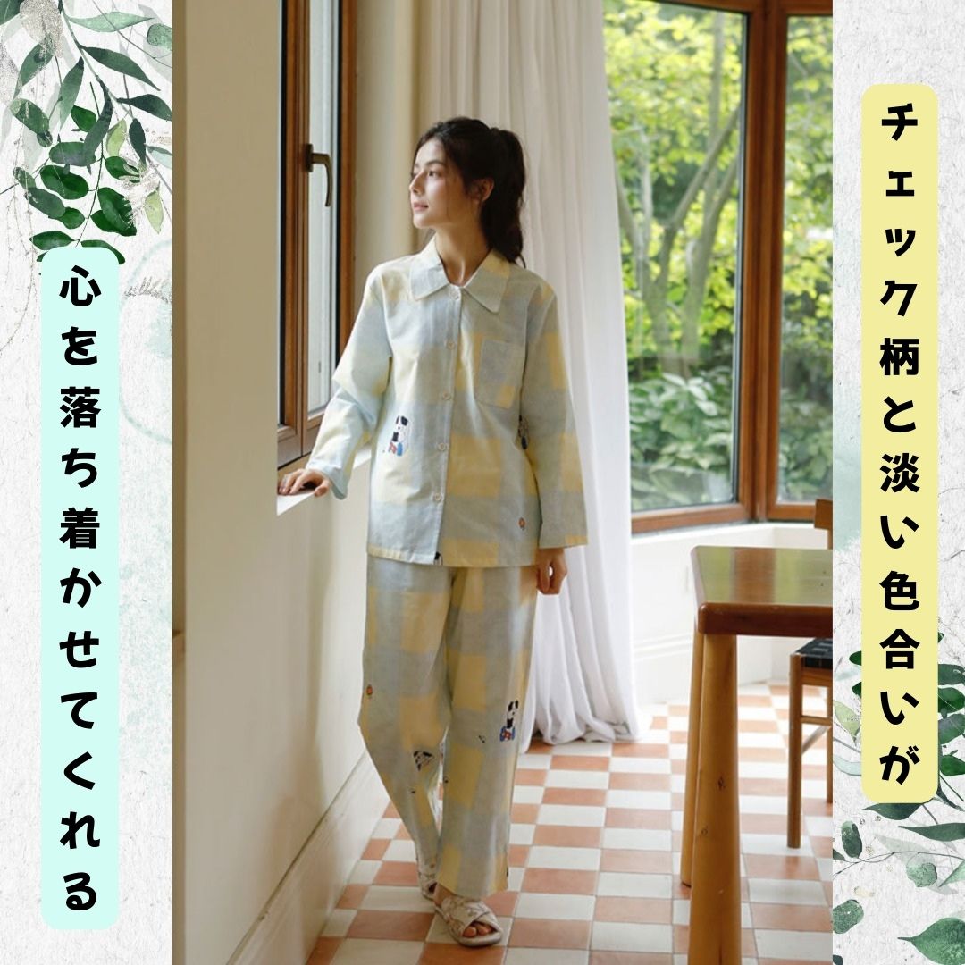 2025Winter 　全面起毛　綿100％　ライトブルー＆イエロー　チェック柄 格子柄　　日本製
