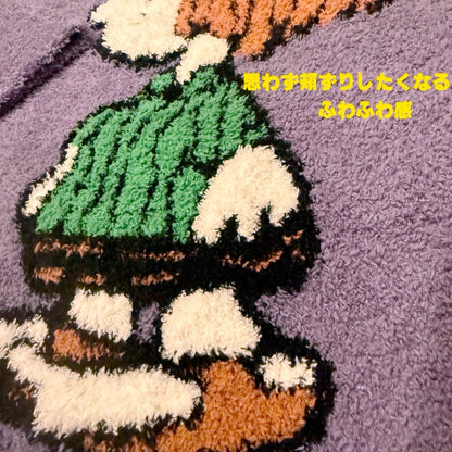 【秋冬物発売開始！！】　2025 冬新作❄️日本製❤️モコモコルームウェア　パープル　上下セット