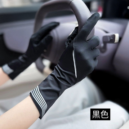 UPF 50+ ドライビンググローブ レディース 紫外線保護 フルフィンガータッチスクリーン ノンスリップグローブ アウトドアスポーツ用