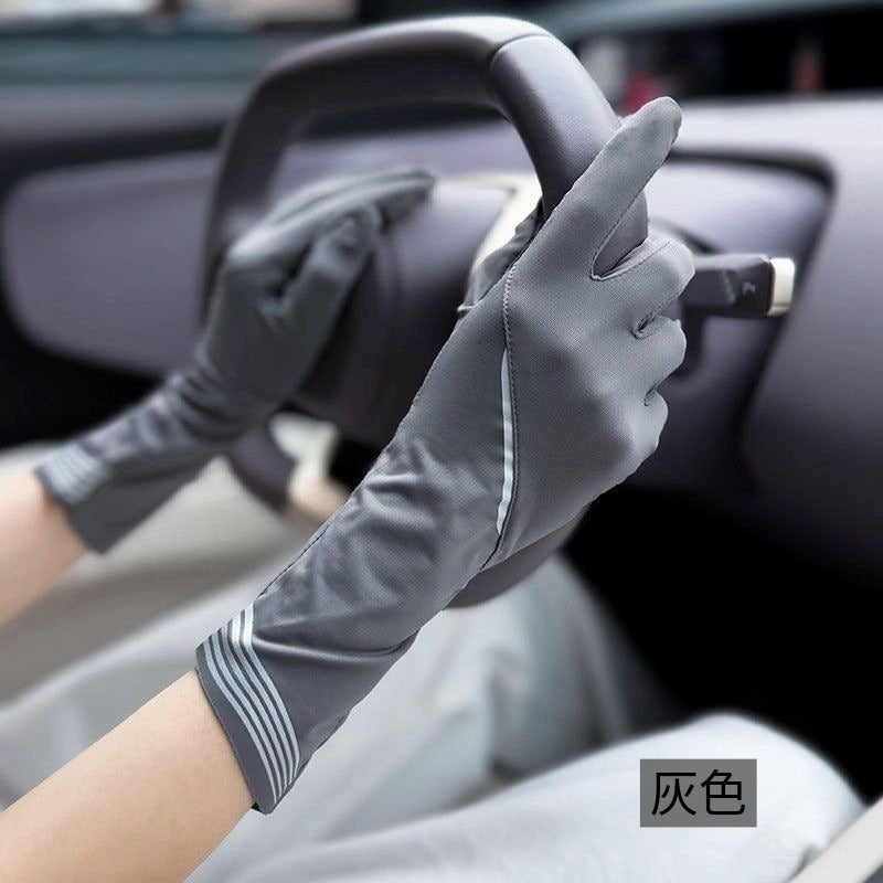 UPF 50+ ドライビンググローブ レディース 紫外線保護 フルフィンガータッチスクリーン ノンスリップグローブ アウトドアスポーツ用