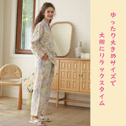 2025Winter 　全面起毛　両面起毛だから片面よりさらに柔らかく、あたたかい！　綿100％　ペイントフラワー　日本製