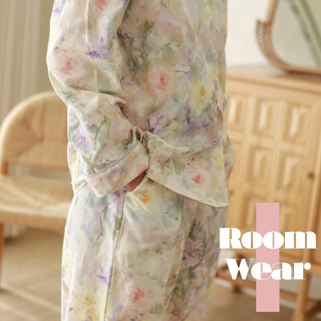 2025Winter 　全面起毛　両面起毛だから片面よりさらに柔らかく、あたたかい！　綿100％　ペイントフラワー　日本製