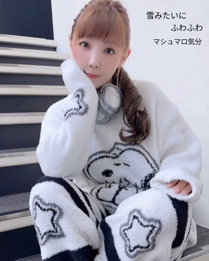【先行発売開始】2025Winter新作❄️日本製❤️モコモコルームウェア　ホワイト　上下セット