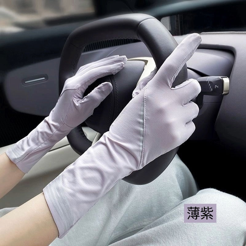 UPF 50+ ドライビンググローブ レディース 紫外線保護 フルフィンガータッチスクリーン ノンスリップグローブ アウトドアスポーツ用