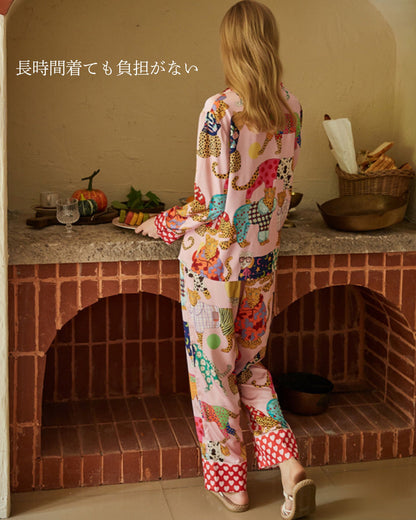 2025 New Arrivals Ice Silk Pink Leopard Print Animal Print Heart Print