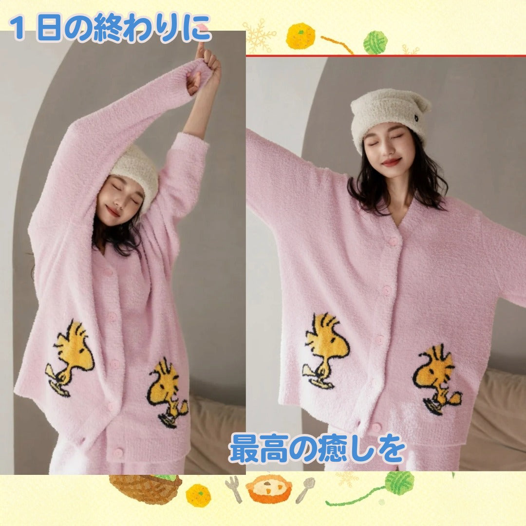【秋冬物発売開始！！】　2025 冬新作❄️日本製❤️モコモコルームウェア　ピンク　上下セット
