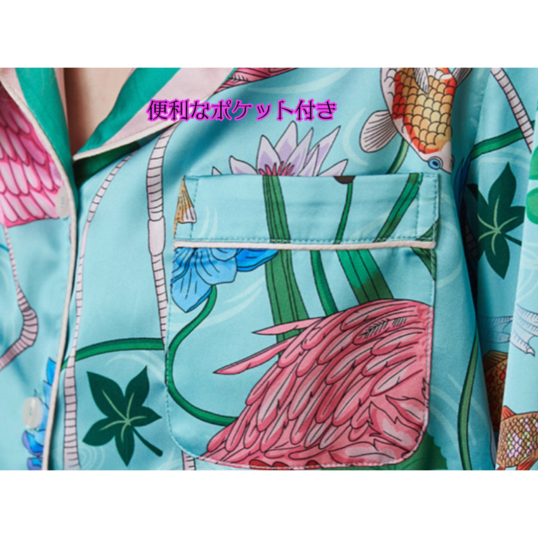 2025 New Ice Silk Flamingo Light Blue