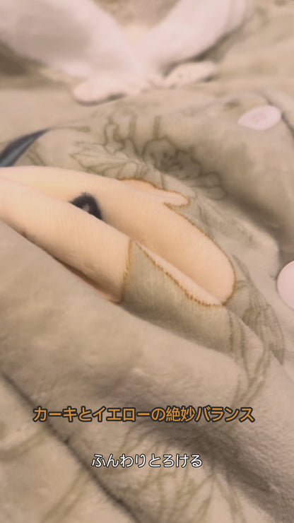 【秋冬物発売開始！！】　2025 冬新作❄️日本製❤️モコモコルームウェア　グリーン　お花　上下セット